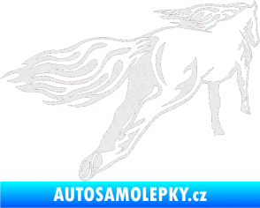 Samolepka Animal flames 009 pravá kůň Ultra Metalic bílá
