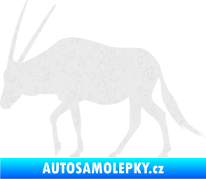 Samolepka Antilopa 001 levá Ultra Metalic bílá