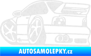 Samolepka BMW e46 karikatura levá Ultra Metalic bílá