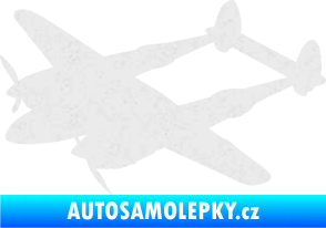 Samolepka Bombardovací letoun Lockheed  P38 lighting levá Ultra Metalic bílá