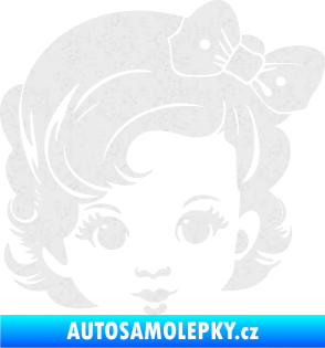 Samolepka Dítě v autě 110 pravá holčička s mašlí Ultra Metalic bílá