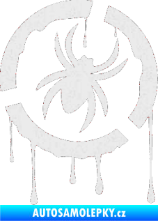 Samolepka Pavouk 001 - pravá Ultra Metalic bílá