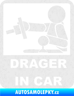 Samolepka Drager in car 004 Ultra Metalic bílá