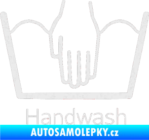 Samolepka Handwash ruční mytí Ultra Metalic bílá