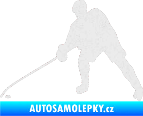 Samolepka Hokejista 002 levá Ultra Metalic bílá