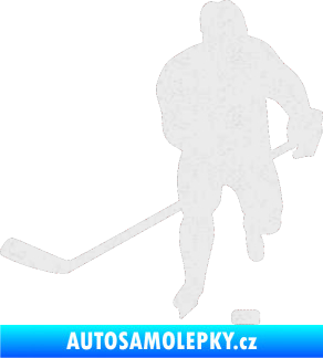 Samolepka Hokejista 008 levá Ultra Metalic bílá
