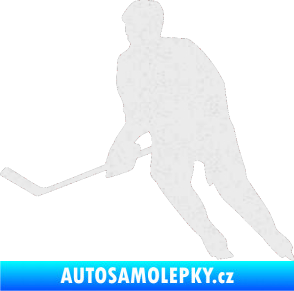Samolepka Hokejista 013 levá Ultra Metalic bílá
