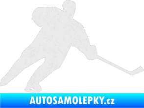 Samolepka Hokejista 014 pravá Ultra Metalic bílá