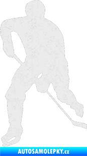 Samolepka Hokejista 022 levá Ultra Metalic bílá