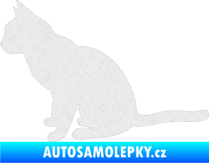 Samolepka Kočka 008 levá Ultra Metalic bílá