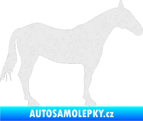 Samolepka Kůň 005 pravá Ultra Metalic bílá