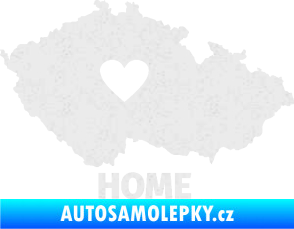Samolepka Mapa České republiky 004 home Ultra Metalic bílá