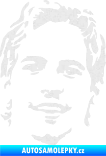 Samolepka Paul Walker 008 pravá obličej Ultra Metalic bílá