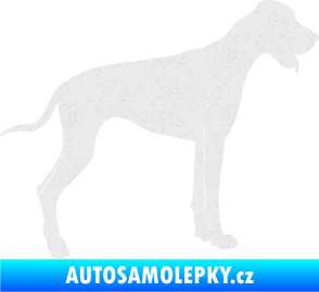 Samolepka Pes 086 pravá Doga Ultra Metalic bílá