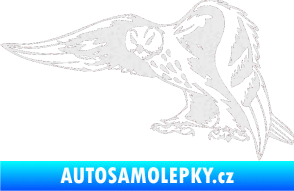 Samolepka Predators 094 levá sova Ultra Metalic bílá