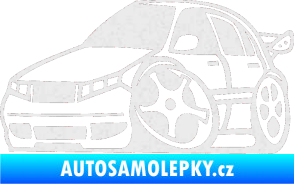 Samolepka Škoda Fabia 001 karikatura levá Ultra Metalic bílá