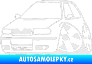 Samolepka Škoda Felicia karikatura levá Ultra Metalic bílá