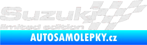 Samolepka Suzuki limited edition pravá Ultra Metalic bílá