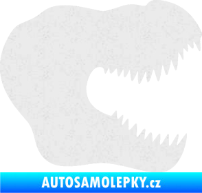Samolepka Tyrannosaurus Rex lebka 001 pravá Ultra Metalic bílá