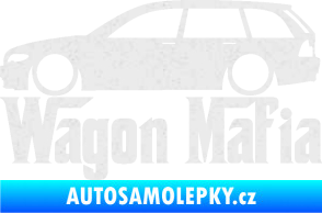 Samolepka Wagon Mafia 002 nápis s autem Ultra Metalic bílá