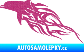 Samolepka Animal flames 102 levá delfín Ultra Metalic růžová