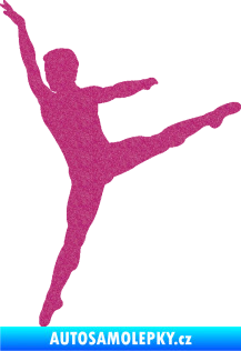 Samolepka Balet tanečník 001 levá Ultra Metalic růžová