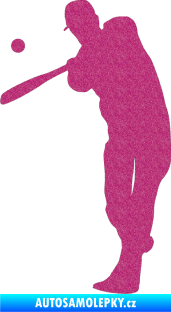 Samolepka Baseball 012 levá Ultra Metalic růžová