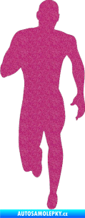 Samolepka Běžec 005 levá Ultra Metalic růžová