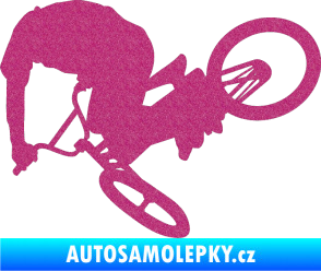 Samolepka Biker 001 levá Ultra Metalic růžová