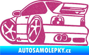 Samolepka BMW e46 karikatura levá Ultra Metalic růžová