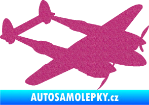Samolepka Bombardovací letoun Lockheed  P38 lighting pravá Ultra Metalic růžová