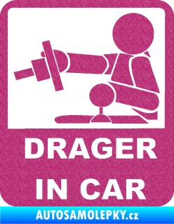 Samolepka Drager in car 004 Ultra Metalic růžová