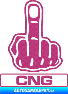 Samolepka Fuck off CNG Ultra Metalic růžová