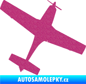 Samolepka Letadlo 003 pravá Ultra Metalic růžová
