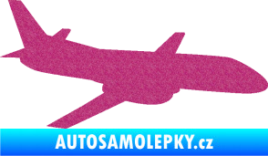 Samolepka Letadlo 004 pravá Ultra Metalic růžová