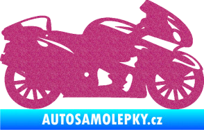 Samolepka Motorka 048 pravá silniční Ultra Metalic růžová