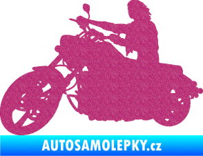 Samolepka Motorka 050 levá Ultra Metalic růžová