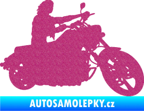 Samolepka Motorka 050 pravá Ultra Metalic růžová