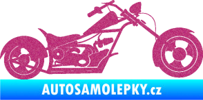 Samolepka Motorka chopper 001 pravá Ultra Metalic růžová