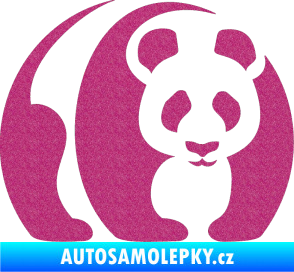 Samolepka Panda 001 pravá Ultra Metalic růžová