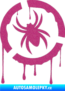 Samolepka Pavouk 001  levá Ultra Metalic růžová