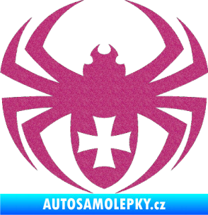 Samolepka Pavouk 004 křižák Ultra Metalic růžová