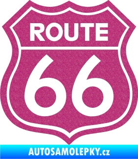 Samolepka Route 66 - jedna barva Ultra Metalic růžová