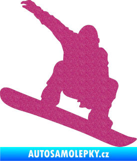 Samolepka Snowboard 021 pravá Ultra Metalic růžová
