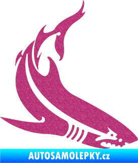 Samolepka Žralok 005 pravá Ultra Metalic růžová