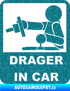 Samolepka Drager in car 004 Ultra Metalic tyrkysová