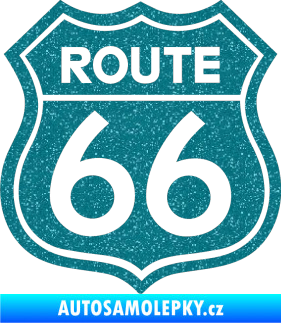 Samolepka Route 66 - jedna barva Ultra Metalic tyrkysová