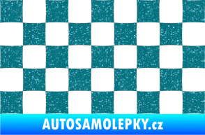 Samolepka Šachovnice 002 Ultra Metalic tyrkysová