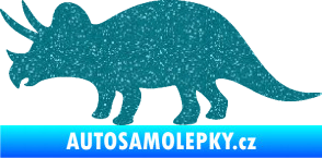 Samolepka Triceratops 001 levá Ultra Metalic tyrkysová