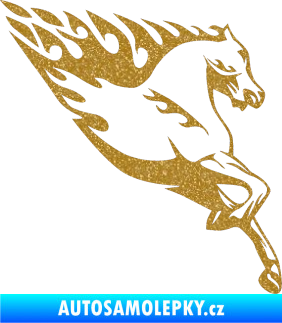 Samolepka Animal flames 002 pravá kůň Ultra Metalic zlatá